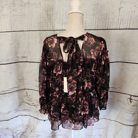 Ted Baker London Ballou Tiered Ruffle Blouse Size Medium NWT - Picture 6 of 7